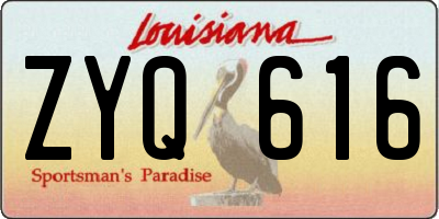 LA license plate ZYQ616