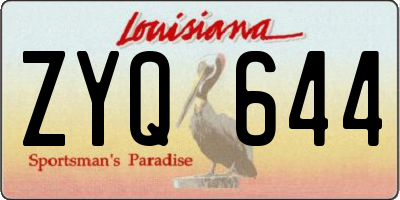 LA license plate ZYQ644