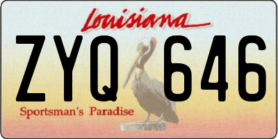 LA license plate ZYQ646