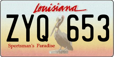 LA license plate ZYQ653