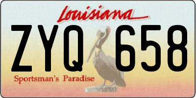 LA license plate ZYQ658
