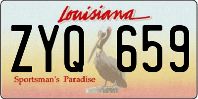 LA license plate ZYQ659