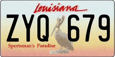 LA license plate ZYQ679