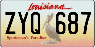LA license plate ZYQ687