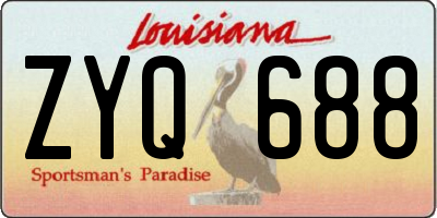 LA license plate ZYQ688