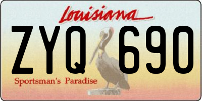 LA license plate ZYQ690