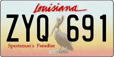 LA license plate ZYQ691