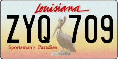 LA license plate ZYQ709