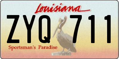 LA license plate ZYQ711