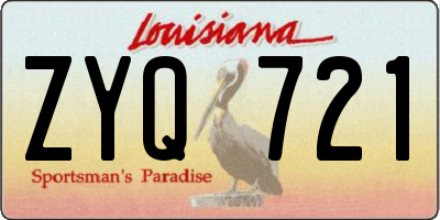 LA license plate ZYQ721