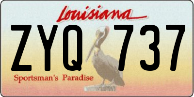 LA license plate ZYQ737