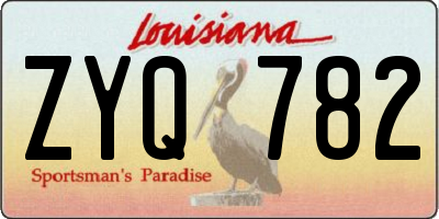 LA license plate ZYQ782