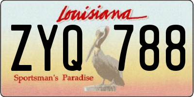 LA license plate ZYQ788