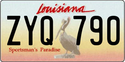 LA license plate ZYQ790