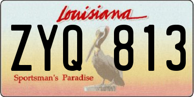 LA license plate ZYQ813