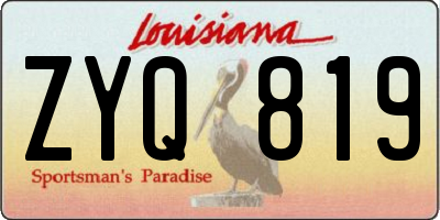 LA license plate ZYQ819
