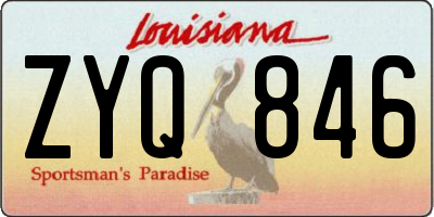 LA license plate ZYQ846