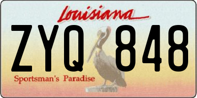 LA license plate ZYQ848