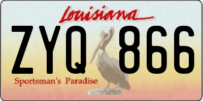 LA license plate ZYQ866