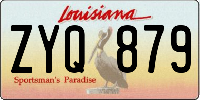LA license plate ZYQ879