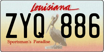 LA license plate ZYQ886