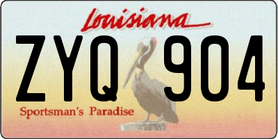 LA license plate ZYQ904
