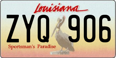 LA license plate ZYQ906