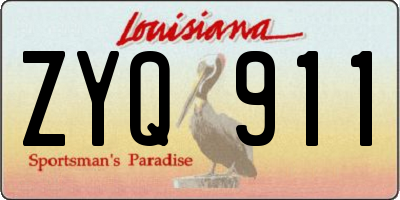 LA license plate ZYQ911