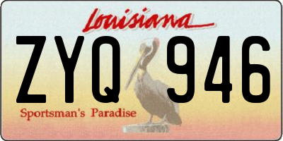 LA license plate ZYQ946