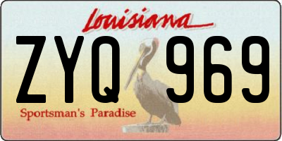 LA license plate ZYQ969