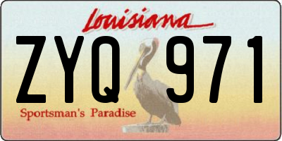 LA license plate ZYQ971