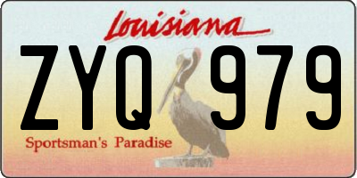 LA license plate ZYQ979
