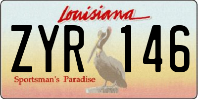 LA license plate ZYR146