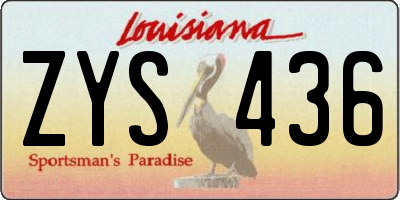 LA license plate ZYS436