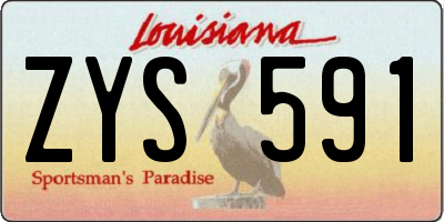 LA license plate ZYS591