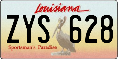 LA license plate ZYS628