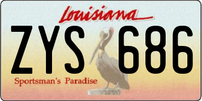 LA license plate ZYS686