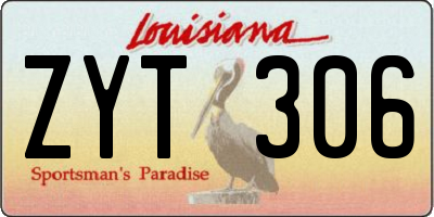 LA license plate ZYT306