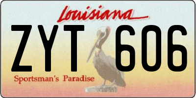 LA license plate ZYT606