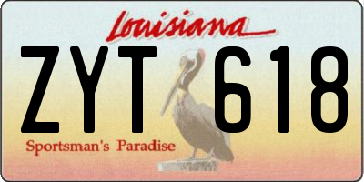 LA license plate ZYT618