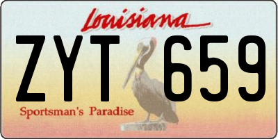 LA license plate ZYT659