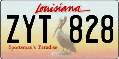LA license plate ZYT828