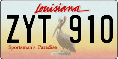 LA license plate ZYT910