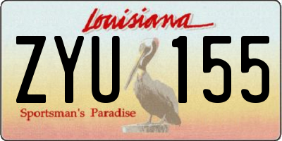 LA license plate ZYU155