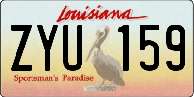 LA license plate ZYU159