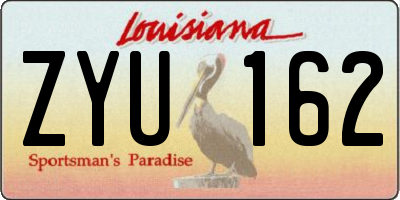 LA license plate ZYU162