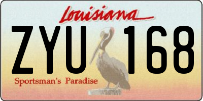 LA license plate ZYU168