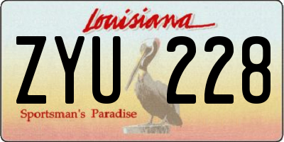 LA license plate ZYU228