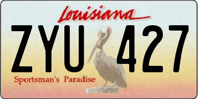 LA license plate ZYU427