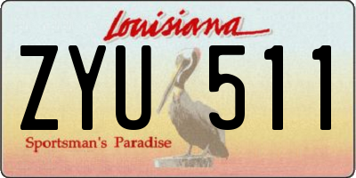 LA license plate ZYU511